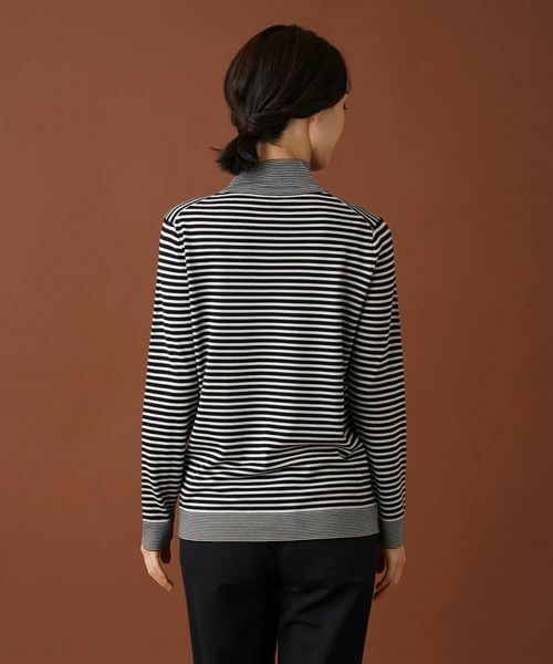 Leilian / レリアン ニット・セーター | ボーダーハイネックカットソー | 詳細6