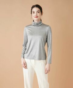 Leilian / レリアン カットソー | ストレッチシルクハイネックカットソー