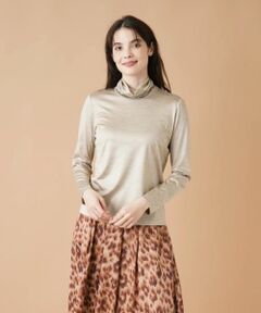 Leilian / レリアン カットソー | ストレッチシルクハイネックカットソー