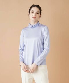 Leilian / レリアン カットソー | ストレッチシルクハイネックカットソー