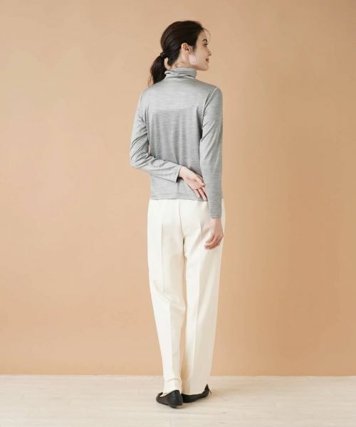Leilian / レリアン カットソー | ストレッチシルクハイネックカットソー | 詳細12