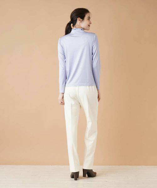 Leilian / レリアン カットソー | ストレッチシルクハイネックカットソー | 詳細15