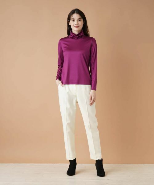 Leilian / レリアン カットソー | ストレッチシルクハイネックカットソー | 詳細19