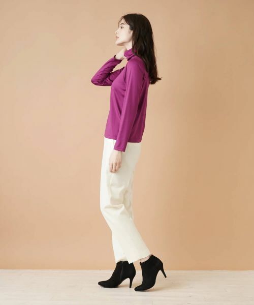 Leilian / レリアン カットソー | ストレッチシルクハイネックカットソー | 詳細20