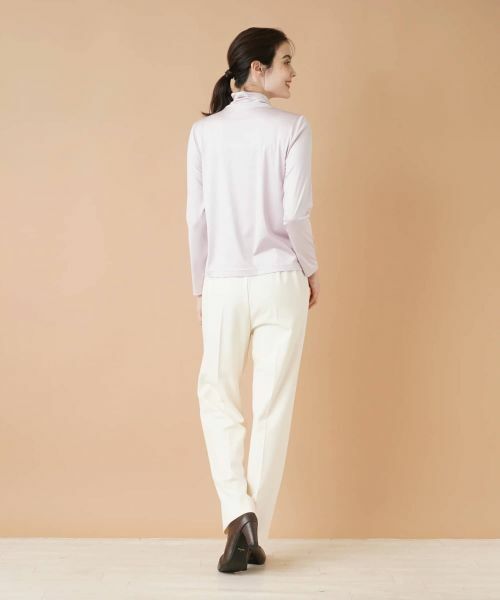 Leilian / レリアン カットソー | ストレッチシルクハイネックカットソー | 詳細3