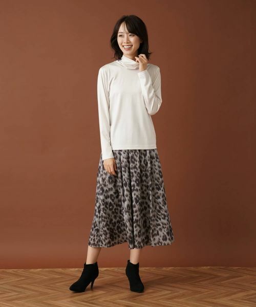 Leilian / レリアン カットソー | ストレッチシルクハイネックカットソー | 詳細4