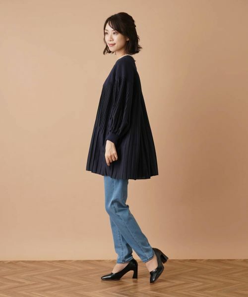 Leilian / レリアン シャツ・ブラウス | 異素材コンビプルオーバー | 詳細2