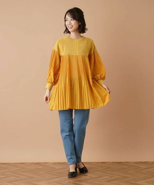 Leilian / レリアン シャツ・ブラウス | 異素材コンビプルオーバー | 詳細4