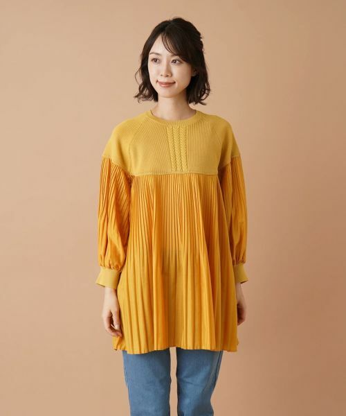 Leilian / レリアン シャツ・ブラウス | 異素材コンビプルオーバー | 詳細7