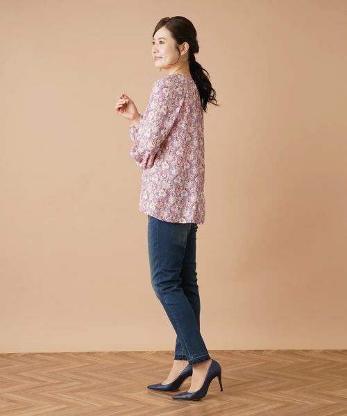 Leilian / レリアン シャツ・ブラウス | フラワー柄スモックブラウス | 詳細2