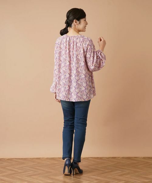 Leilian / レリアン シャツ・ブラウス | フラワー柄スモックブラウス | 詳細3
