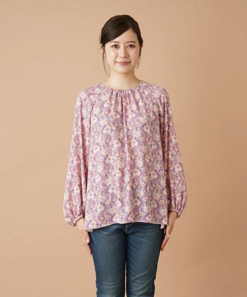 Leilian / レリアン シャツ・ブラウス | フラワー柄スモックブラウス | 詳細4