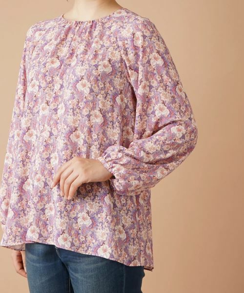 Leilian / レリアン シャツ・ブラウス | フラワー柄スモックブラウス | 詳細9
