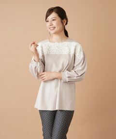 Leilian / レリアン シャツ・ブラウス | レーススクエアネックブラウス