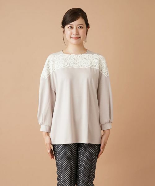 Leilian / レリアン シャツ・ブラウス | レーススクエアネックブラウス | 詳細4