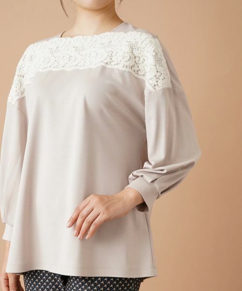 Leilian / レリアン シャツ・ブラウス | レーススクエアネックブラウス | 詳細9