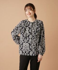 Leilian / レリアン シャツ・ブラウス | ボタニカル柄フリルブラウス