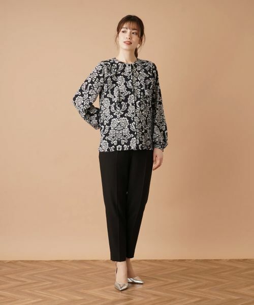 Leilian / レリアン シャツ・ブラウス | ボタニカル柄フリルブラウス | 詳細1