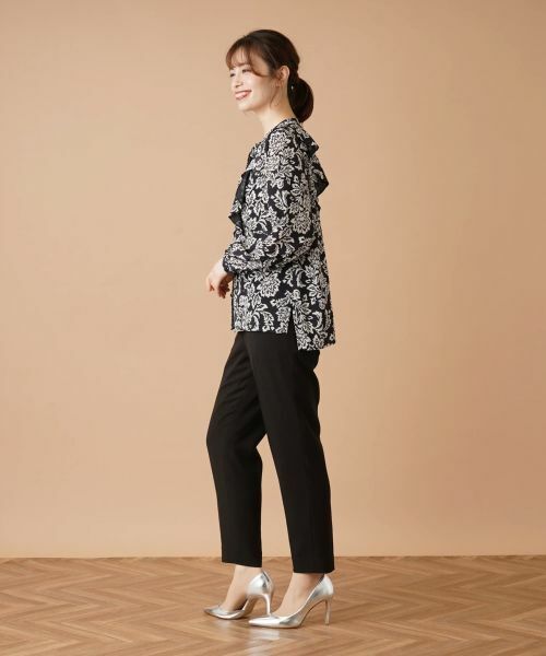 Leilian / レリアン シャツ・ブラウス | ボタニカル柄フリルブラウス | 詳細2