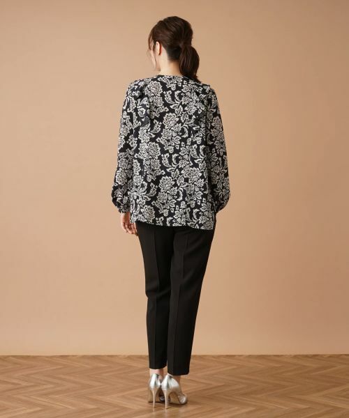 Leilian / レリアン シャツ・ブラウス | ボタニカル柄フリルブラウス | 詳細3