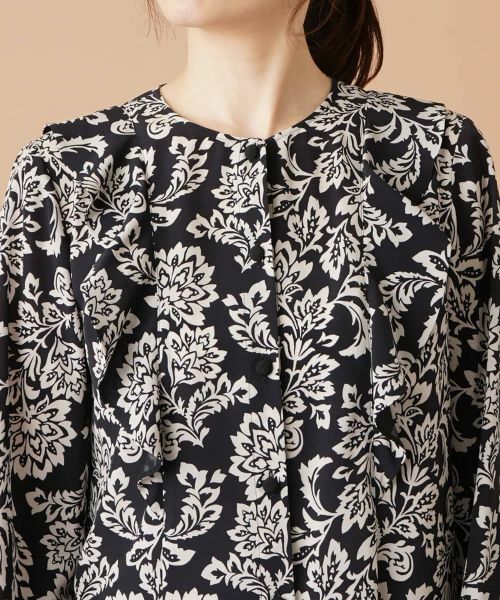 Leilian / レリアン シャツ・ブラウス | ボタニカル柄フリルブラウス | 詳細7