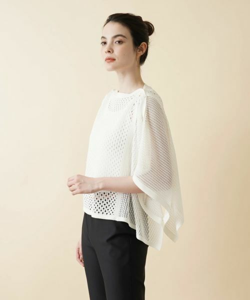 Leilian / レリアン その他小物 | 透かし編みニットプルオーバー | 詳細10