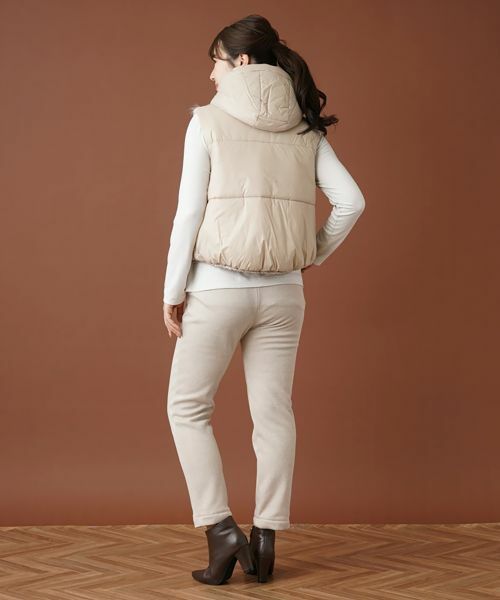 Leilian / レリアン テーラードジャケット | フェアアイル柄切替フーデッドベスト | 詳細16