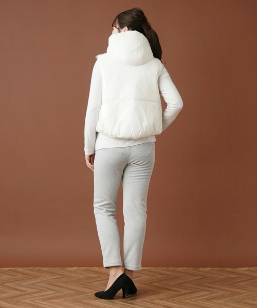 Leilian / レリアン テーラードジャケット | フェアアイル柄切替フーデッドベスト | 詳細3