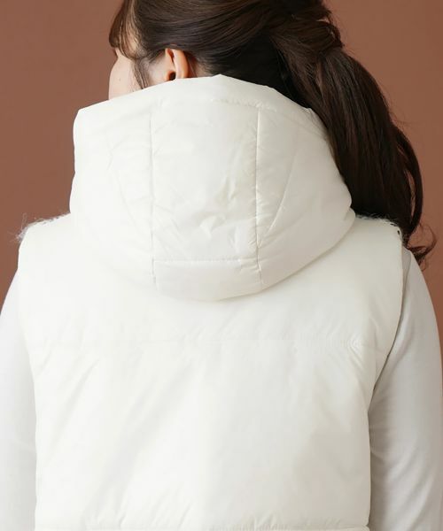 Leilian / レリアン テーラードジャケット | フェアアイル柄切替フーデッドベスト | 詳細9