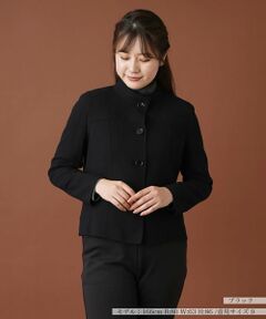 Leilian / レリアン テーラードジャケット | スタンドカラーニットジャケット