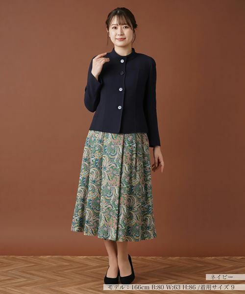 Leilian / レリアン テーラードジャケット | スタンドカラーニットジャケット | 詳細1