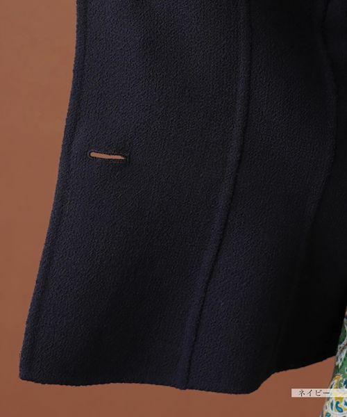 Leilian / レリアン テーラードジャケット | スタンドカラーニットジャケット | 詳細11