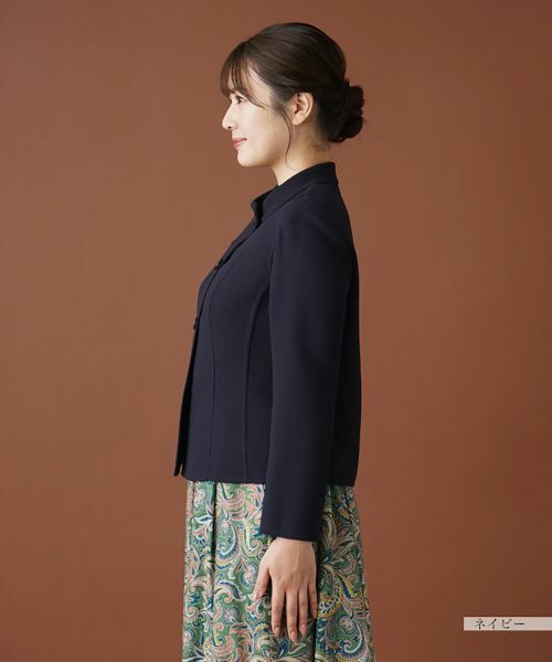 Leilian / レリアン テーラードジャケット | スタンドカラーニットジャケット | 詳細5