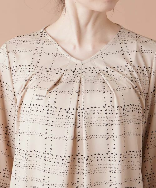 Leilian / レリアン カットソー | 【セットアップ対応商品】チェックVネックカットソー【ROCHAS Premiere】 | 詳細10