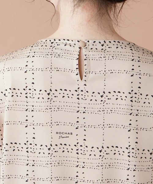 Leilian / レリアン カットソー | 【セットアップ対応商品】チェックVネックカットソー【ROCHAS Premiere】 | 詳細11