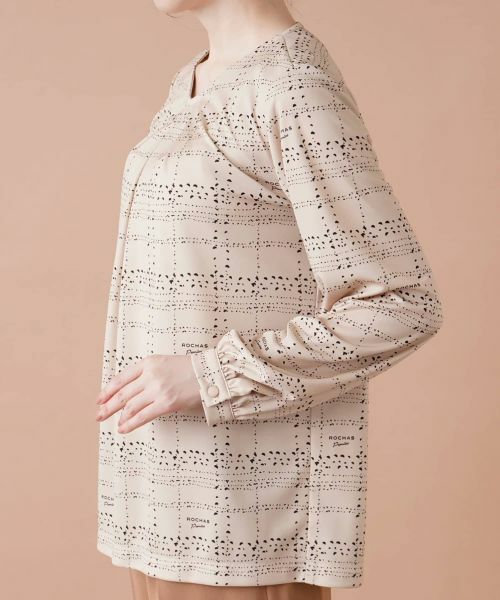 Leilian / レリアン カットソー | 【セットアップ対応商品】チェックVネックカットソー【ROCHAS Premiere】 | 詳細13