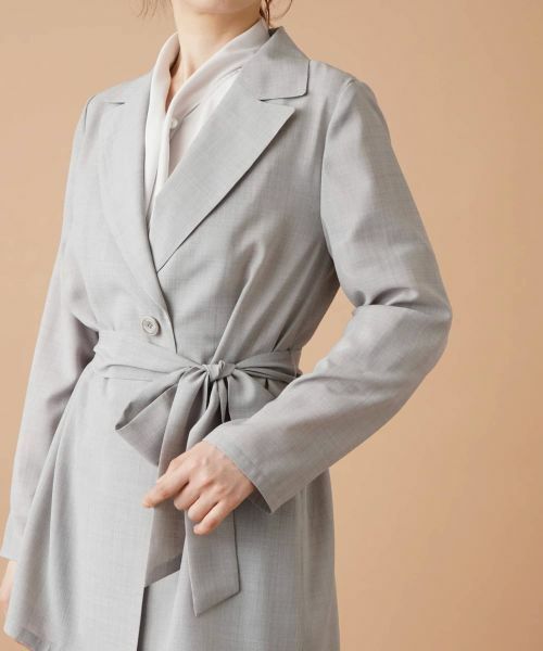 Leilian / レリアン テーラードジャケット | ベルテッドロングジャケット【ROCHAS Premiere】 | 詳細10