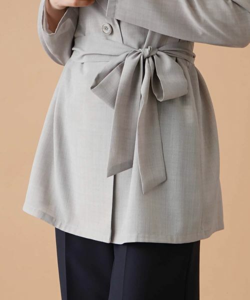 Leilian / レリアン テーラードジャケット | ベルテッドロングジャケット【ROCHAS Premiere】 | 詳細11