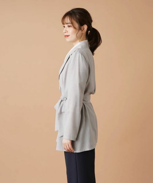 Leilian / レリアン テーラードジャケット | ベルテッドロングジャケット【ROCHAS Premiere】 | 詳細6