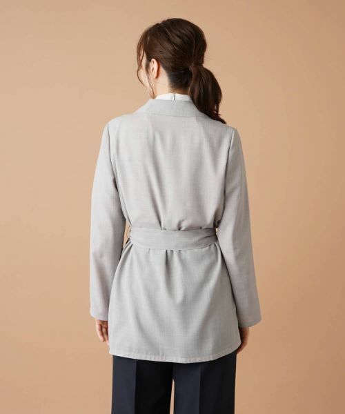 Leilian / レリアン テーラードジャケット | ベルテッドロングジャケット【ROCHAS Premiere】 | 詳細7