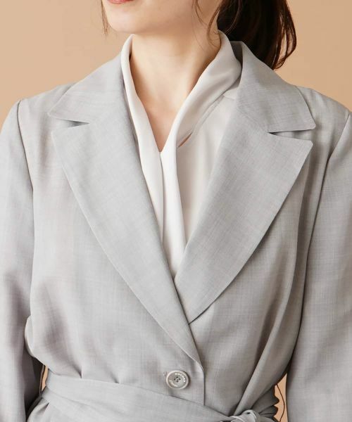 Leilian / レリアン テーラードジャケット | ベルテッドロングジャケット【ROCHAS Premiere】 | 詳細8
