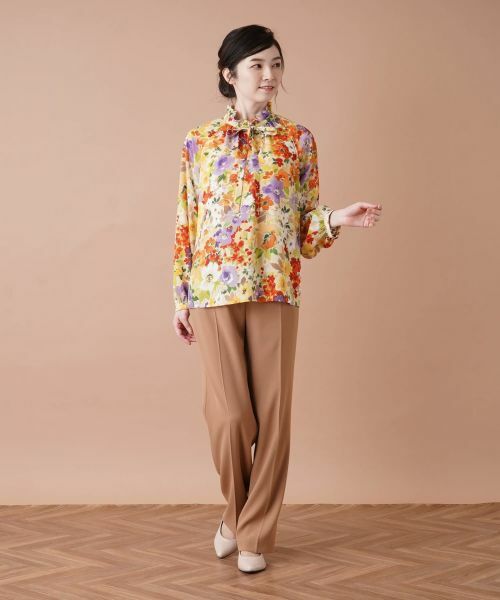 Leilian / レリアン シャツ・ブラウス | フラワー柄ボウタイブラウス【ROCHAS Premiere】 | 詳細1