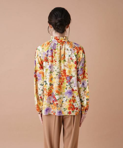 Leilian / レリアン シャツ・ブラウス | フラワー柄ボウタイブラウス【ROCHAS Premiere】 | 詳細6
