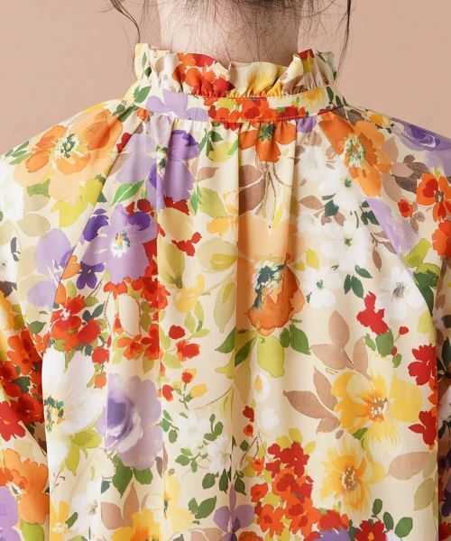 Leilian / レリアン シャツ・ブラウス | フラワー柄ボウタイブラウス【ROCHAS Premiere】 | 詳細8