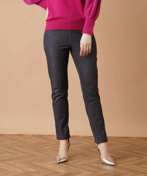 Leilian / レリアン その他パンツ | 【あったか素材】ストレッチリバーシブルレギンスパンツ(ブラック)