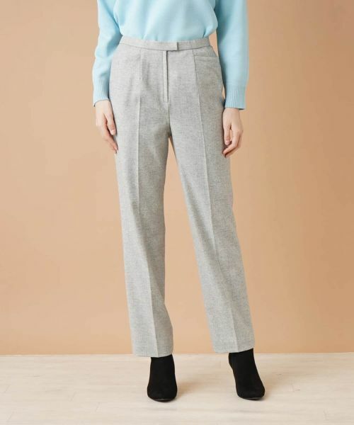 Leilian / レリアン その他パンツ | センタープレスパンツ(ライトグレー)