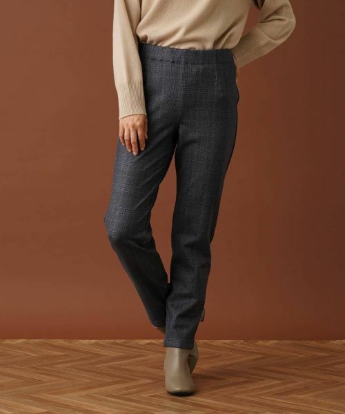 Leilian/レリアン リバーシブルイージーパンツ ネイビー系 11(L)