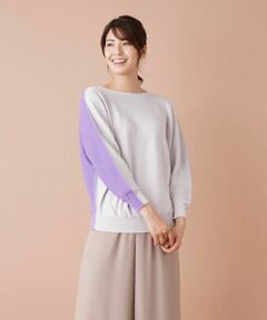 Leilian / レリアン ニット・セーター | バイカラー切替ボートネックニット