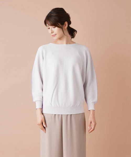 Leilian / レリアン ニット・セーター | バイカラー切替ボートネックニット | 詳細5