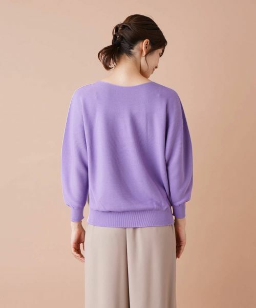 Leilian / レリアン ニット・セーター | バイカラー切替ボートネックニット | 詳細7